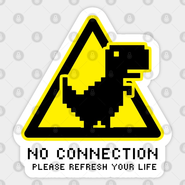 No Connection Please Refresh Your Life Sticker by Owlora Studios